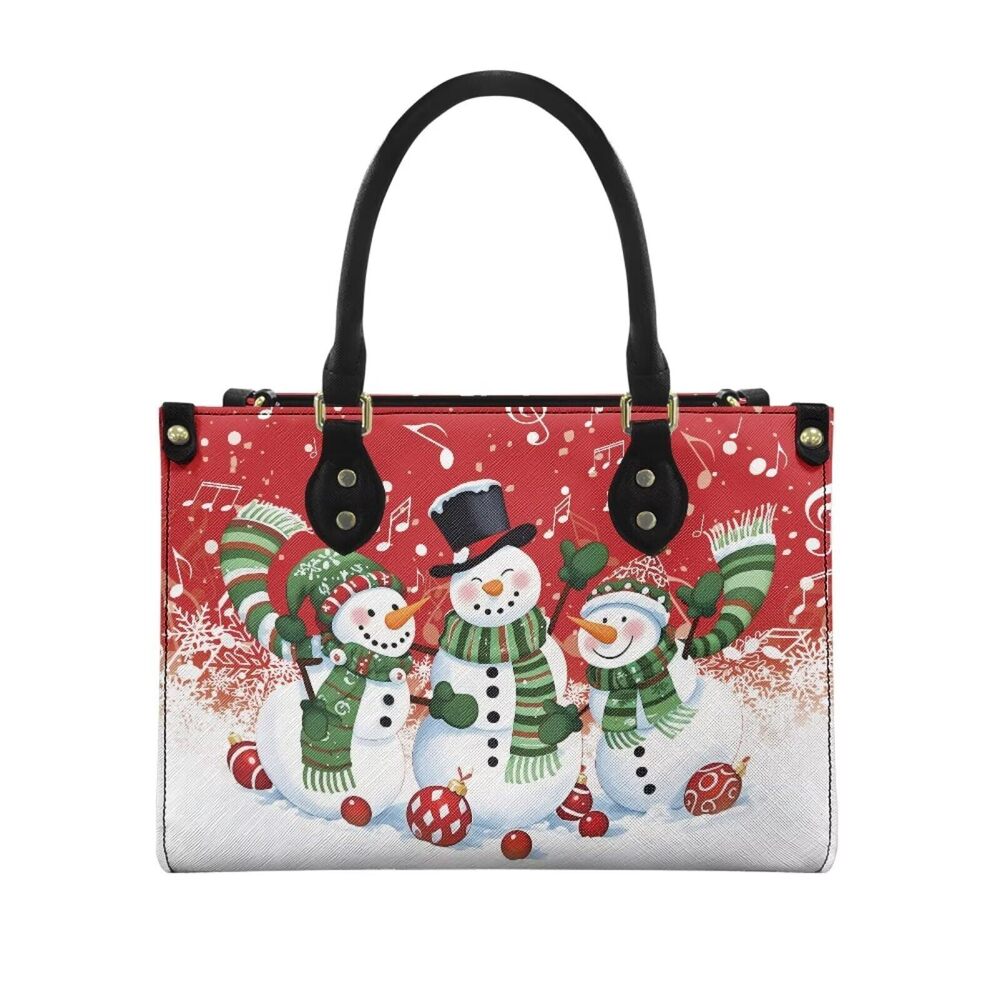 3105 Christmas Shoulder Handbag Cute Snowman Crossbody Bag Large Christmas